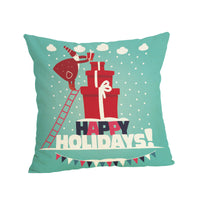 HKM-807187 Christmas-themed Linen Pillowcase 45x45cm with PP Cotton Filling
