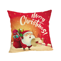 HKM-807187 Christmas-themed Linen Pillowcase 45x45cm with PP Cotton Filling