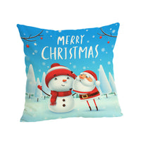 HKM-807187 Christmas-themed Linen Pillowcase 45x45cm with PP Cotton Filling