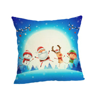 HKM-807187 Christmas-themed Linen Pillowcase 45x45cm with PP Cotton Filling
