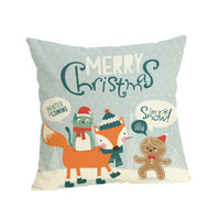 HKM-807187 Christmas-themed Linen Pillowcase 45x45cm with PP Cotton Filling