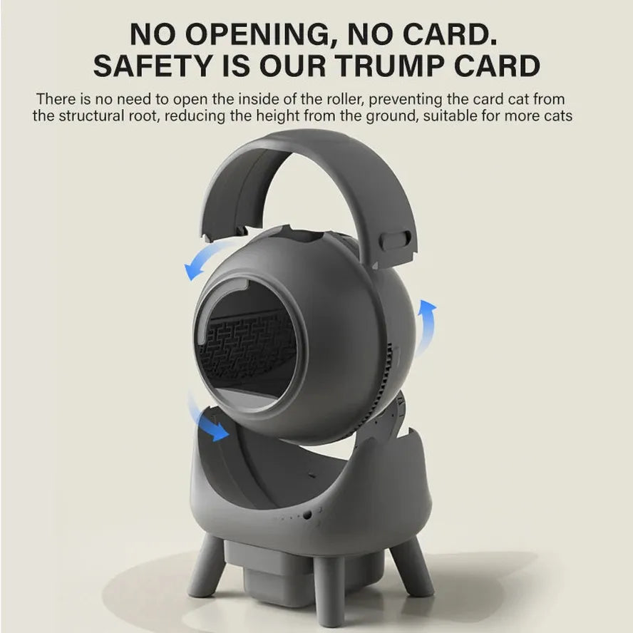 KTX-807251 Intelligent Self-Cleaning Cat Litter Box with Open-Top Design, 50L Capacity and Smart App Connectivity