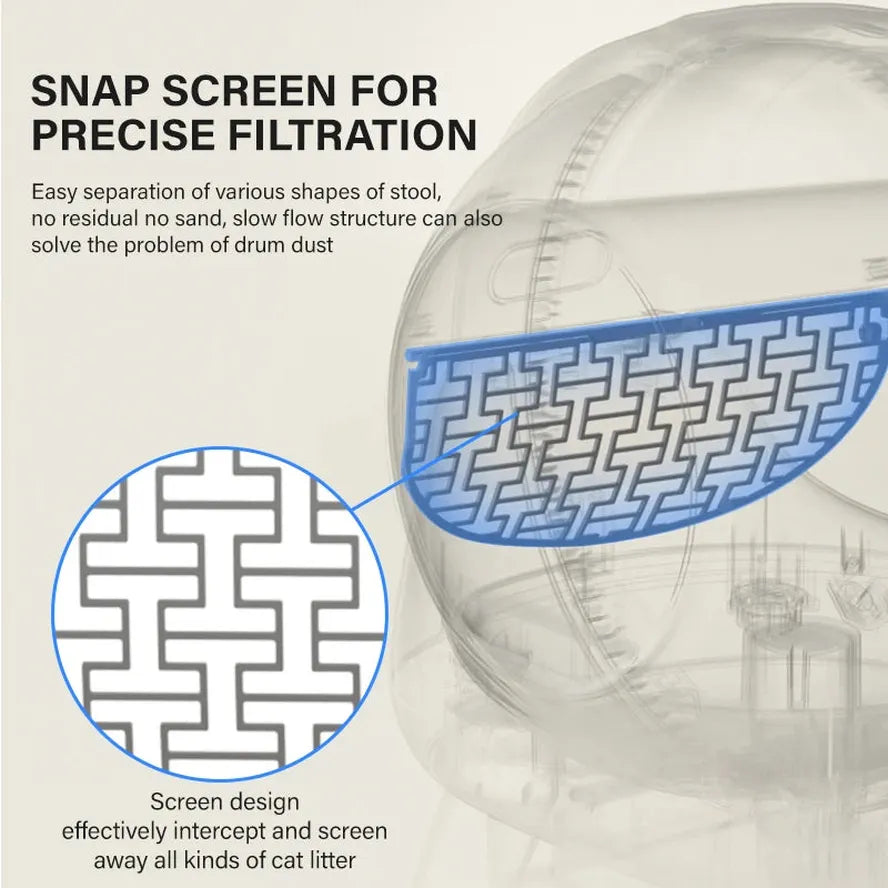 KTX-807251 Intelligent Self-Cleaning Cat Litter Box with Open-Top Design, 50L Capacity and Smart App Connectivity