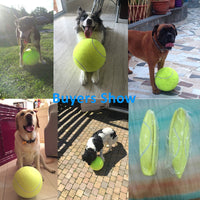 HKM-807251 Tennis Pet Toy Inflatable Training Rubber Big Ball Elastic Ten Times Happy Corgi Golden Retriever