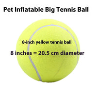 HKM-807251 Tennis Pet Toy Inflatable Training Rubber Big Ball Elastic Ten Times Happy Corgi Golden Retriever