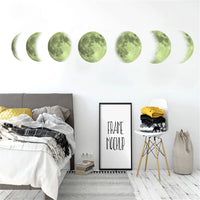 HKM-807571 Luminous Moon Map Wall Stickers for Modern Bedroom Décor