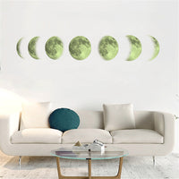 HKM-807571 Luminous Moon Map Wall Stickers for Modern Bedroom Décor
