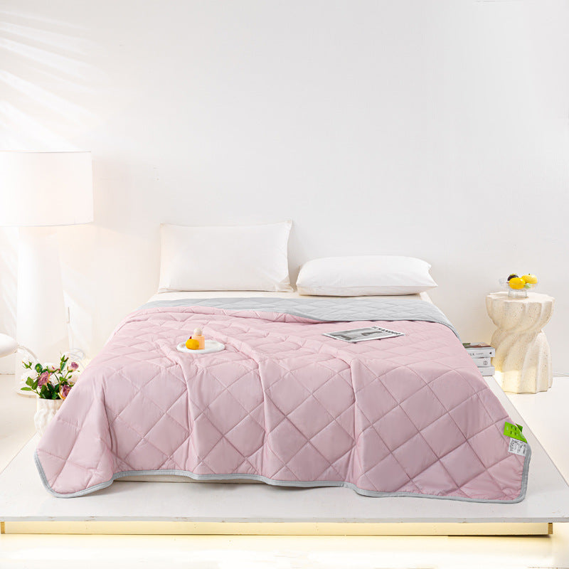 HKM-807635 Cool Silk Summer Blanket - Machine Washable, Modern Design, Multiple Sizes Available