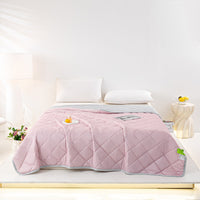 HKM-807635 Cool Silk Summer Blanket - Machine Washable, Modern Design, Multiple Sizes Available