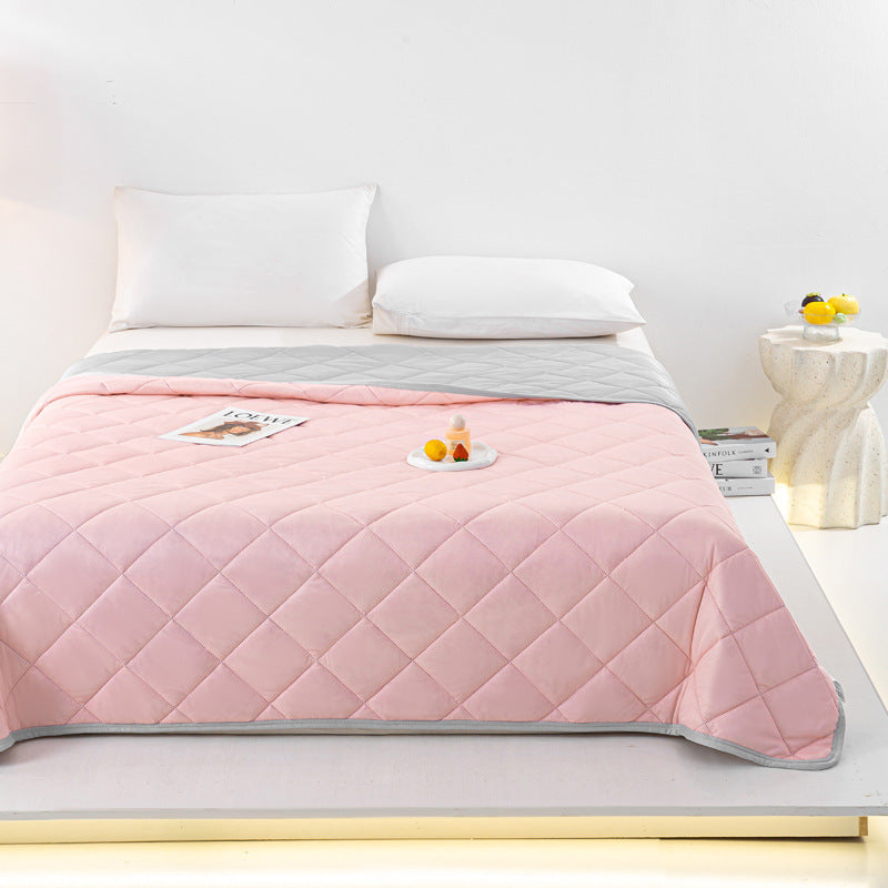 HKM-807635 Cool Silk Summer Blanket - Machine Washable, Modern Design, Multiple Sizes Available