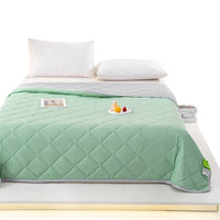 HKM-807635 Cool Silk Summer Blanket - Machine Washable, Modern Design, Multiple Sizes Available