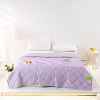 HKM-807635 Cool Silk Summer Blanket - Machine Washable, Modern Design, Multiple Sizes Available