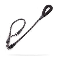 HKM-807635 Reflective Nylon Dog Leash with Extension Chain for Large Dogs