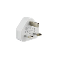 HKM-807699 5V1A British Standard Tripod USB Mobile Phone Charger Adapter, White/Black - Short Circuit & Overcurrent Protection, CE FCC ROHS Certified