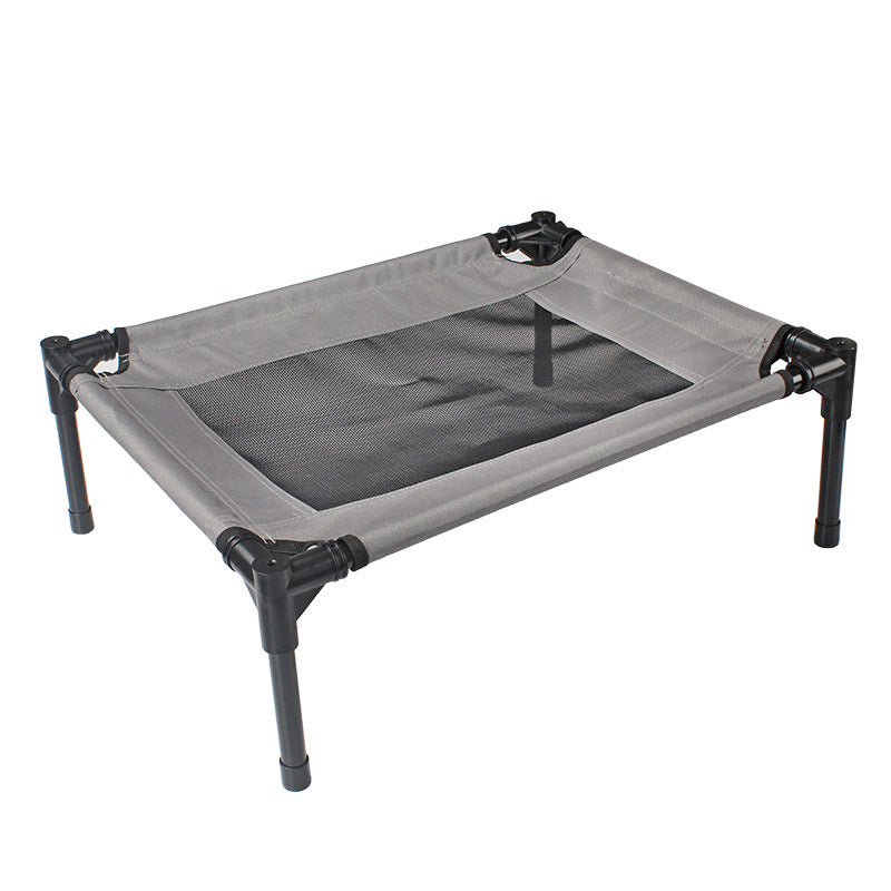 HKM-807827 Portable Outdoor Pet Dog Bed with Removable Oxford Cloth Mat and Steel Frame for Camping and Home Use