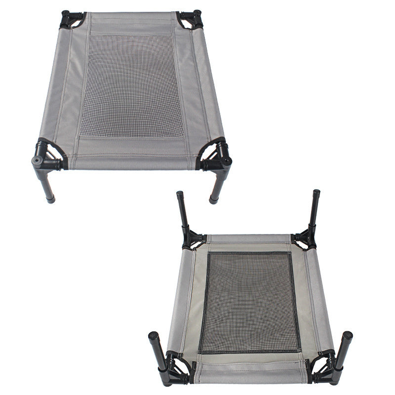 HKM-807827 Portable Outdoor Pet Dog Bed with Removable Oxford Cloth Mat and Steel Frame for Camping and Home Use