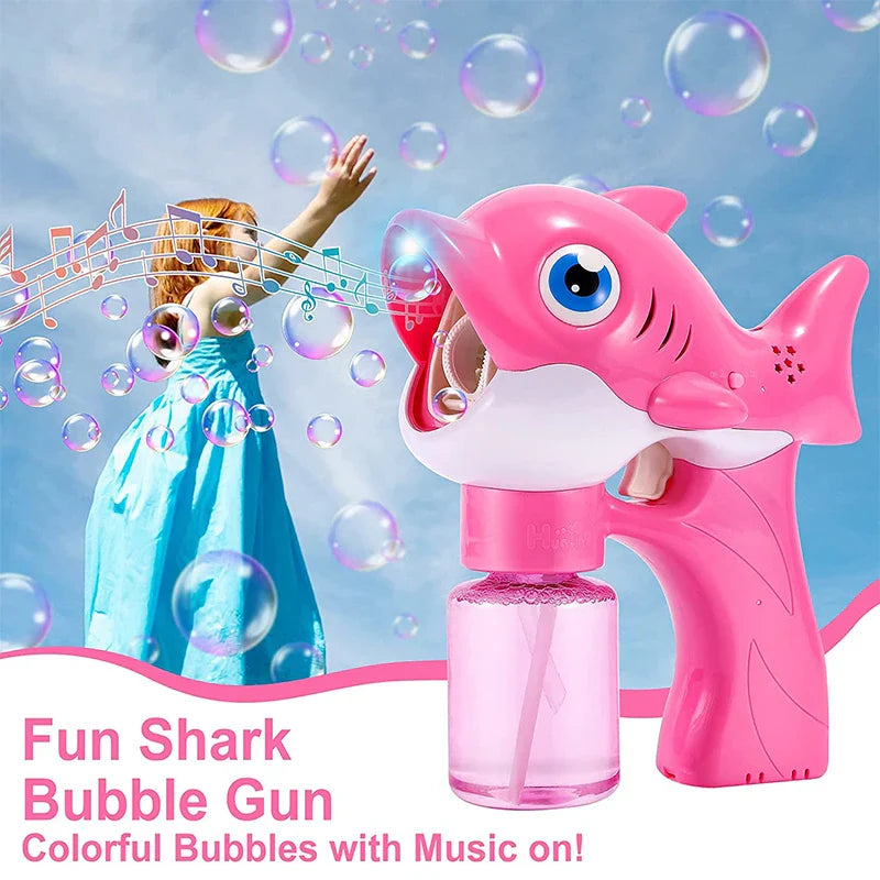 HKM-807891 Big Bubble Cartoon Shark & Dolphin Bubble Machine with Light & Music for Kids