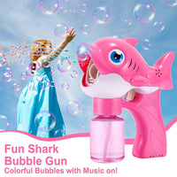 HKM-807891 Big Bubble Cartoon Shark & Dolphin Bubble Machine with Light & Music for Kids