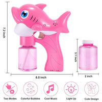 HKM-807891 Big Bubble Cartoon Shark & Dolphin Bubble Machine with Light & Music for Kids