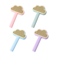 HKM-807891 Self-Cleaning Pet Comb - Needle Hair Remover for Cats in Taro Purple Pink, Nordic Blue, and Transparent Green