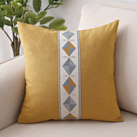 HKM-807955 Geometric Modern Style Linen Pillow Cover - 45x45cm Cotton and Hemp
