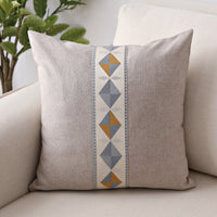 HKM-807955 Geometric Modern Style Linen Pillow Cover - 45x45cm Cotton and Hemp