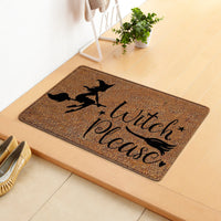 HKM-808019 Halloween Themed Polyester Fiber Door Mat - Machine Washable Rectangle Carpet for Home Decor