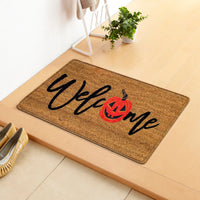 HKM-808019 Halloween Themed Polyester Fiber Door Mat - Machine Washable Rectangle Carpet for Home Decor