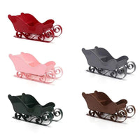 HKM-808083 Red Christmas Sleigh Fireplace Decoration Collectible Ornament for Holiday Home Decor