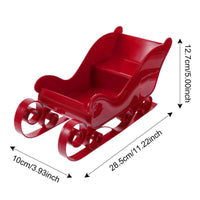 HKM-808083 Red Christmas Sleigh Fireplace Decoration Collectible Ornament for Holiday Home Decor