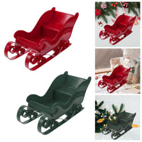 HKM-808083 Red Christmas Sleigh Fireplace Decoration Collectible Ornament for Holiday Home Decor