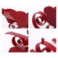 HKM-808083 Red Christmas Sleigh Fireplace Decoration Collectible Ornament for Holiday Home Decor