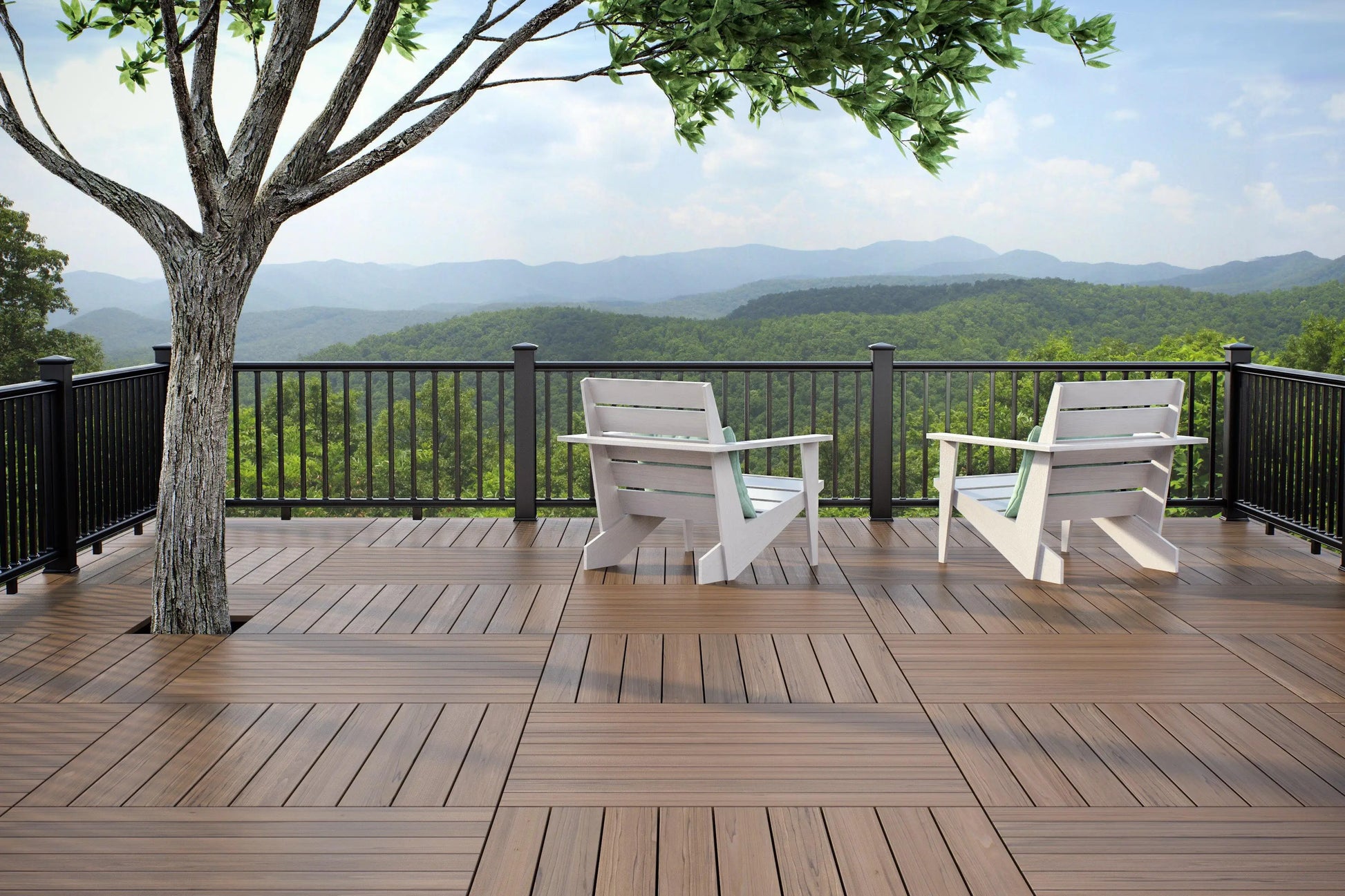 KTX-808147 Durable Composite Wood Plastic Decking for Garden and Courtyard Flooring in Various Colours