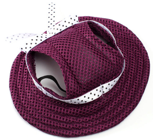 HKM-808403 Breathable Pet Dog Sun Hat in Various Colors for Small and Medium Breeds