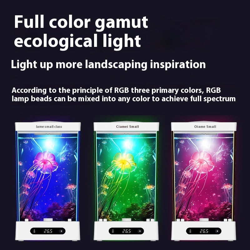 HKM-808467 Small Bluetooth Fish Tank in Black or White with Data Cable and Instructions