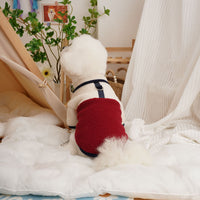 HKM-808595 Comfortable Berber Fleece Pet Sweatshirt for Autumn and Winter in Caramel, Wine Red, and Dark Green