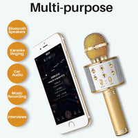 HKM-808659 Portable Bluetooth Wireless Microphone for Music Playback and Singing at Home