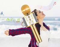 HKM-808659 Portable Bluetooth Wireless Microphone for Music Playback and Singing at Home