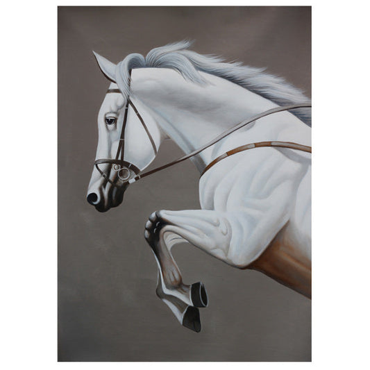 HKM-808723 Galloping Horse Modern Art Canvas Painting - Oil on Non-Woven Fabric, Frameless Design, Various Sizes Available