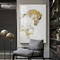 HKM-808723 Galloping Horse Modern Art Canvas Painting - Oil on Non-Woven Fabric, Frameless Design, Various Sizes Available