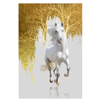HKM-808723 Galloping Horse Modern Art Canvas Painting - Oil on Non-Woven Fabric, Frameless Design, Various Sizes Available