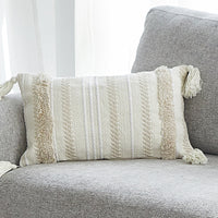 HKM-809171 Nordic Geometric Tufted Pillowcase with Tassels - Cotton Blend, 45x45cm & 30x50cm Options