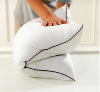 HKM-809235 Cervical Spine Support Pillow for Single Adults - Square Shape, Washable Fiber Filling