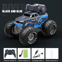 HKM-809363 Amphibious Remote Control Truck with Water Spraying Function for Indoor and Outdoor Fun