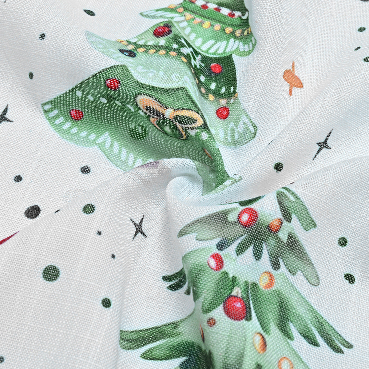 KTX-809491 Christmas Forest Scene Shading Curtain | Modern Polyester Decoration in Various Sizes