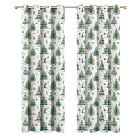 HKM-809491 Christmas Forest Scene Shading Curtain | Modern Polyester Decoration in Various Sizes