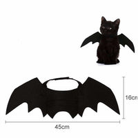 HKM-809555 Halloween Black Felt Bat Wings for Pet Decoration, 45x16cm