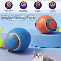 HKM-809555 Speedy Tail Cat Toy,Interactive Cat Toy For Indoor Cats,Cat Ball Toy,Interactive Cat Toy Ball,Two Speed Adjustment,USB Rechargeable