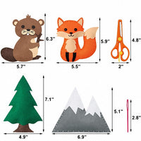 HKM-809619 DIY Children's Educational Sewing Kit - Forest Series Cotton Felt Craft Materials