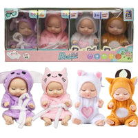 HKM-809619 Interactive Mini Bionic Doll Set - Cute PVC Cartoon Baby Dolls for Kids